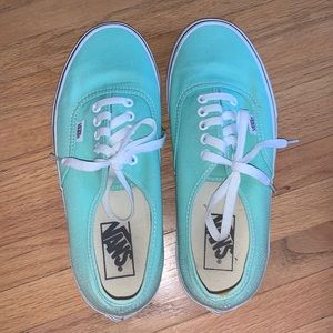 Classic vans, teal, only worn a few times! Size 8.5